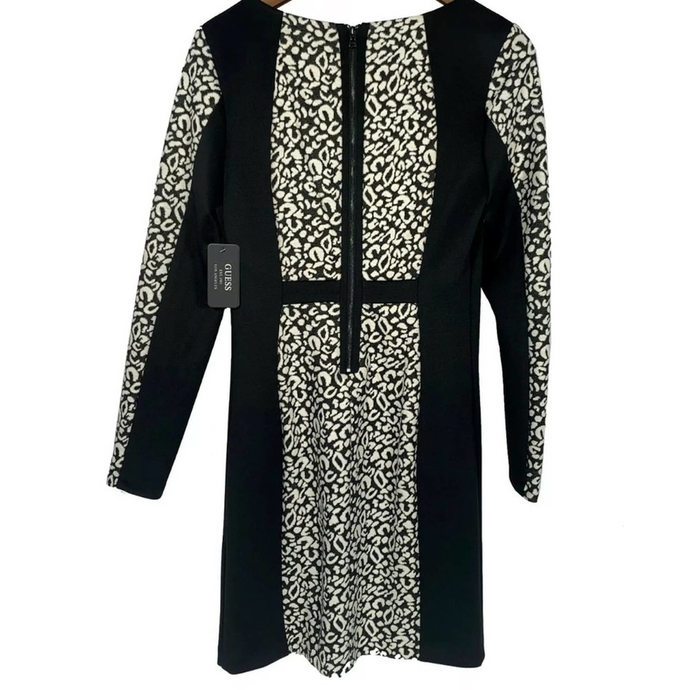 Guess Long-sleeve Leopard Print Body-con Dress